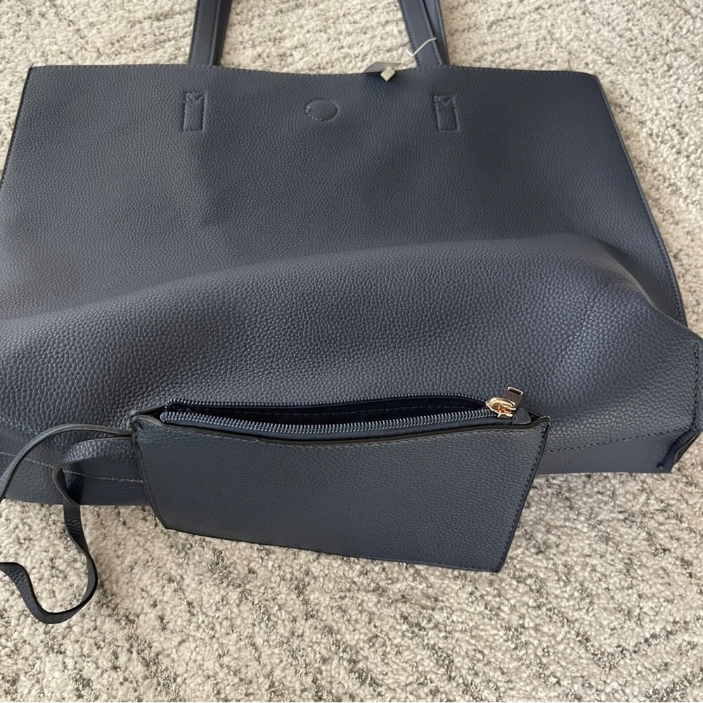 NAVY BLUE Vegan tote - Picture 12 of 12